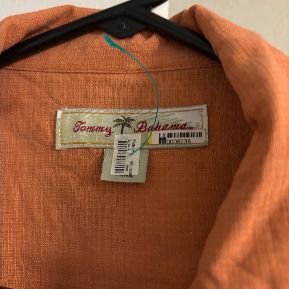 Tommy Bahama Orange Linen Blend Shirt#7